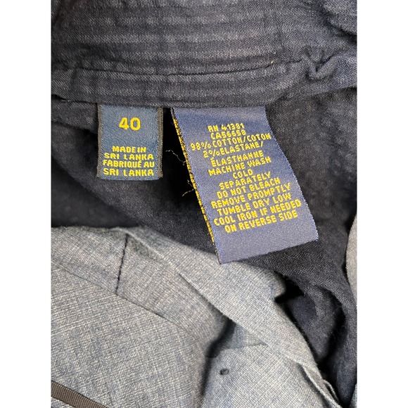 Polo Ralph Lauren Mens Size 40 Navy Blue Stretch Straight Fit Shorts - Picture 2 of 10